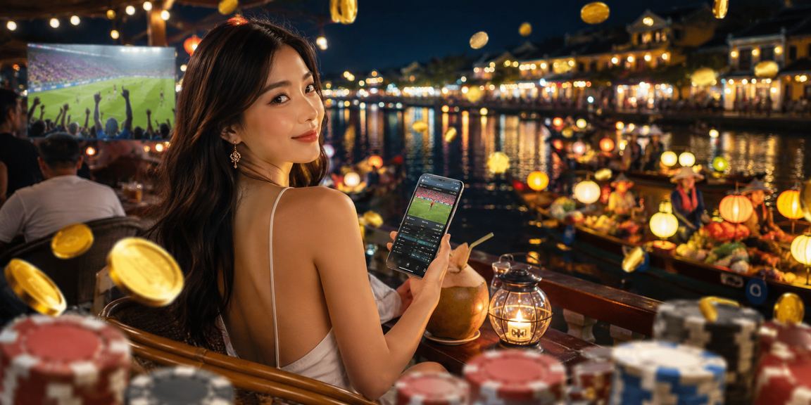 Người dùng tại Hội An kiểm tra tải xuống và đăng ký bằng điện thoại
